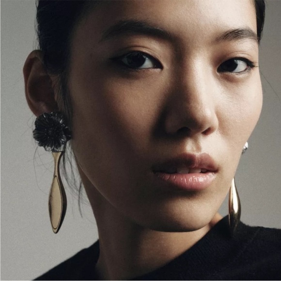 Zara Jewelry - Atelier Two-Tone Floral Gold Earrings